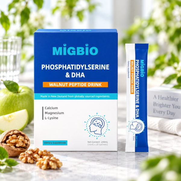 01_migbio核桃肽饮品健康产品静物广告片 MIGBIO Phosphatidylserine & DHA Walnut Peptide Drink