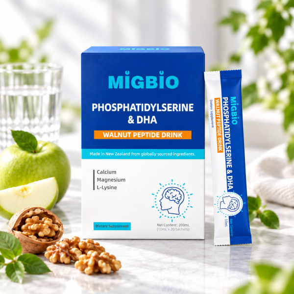 05_migbio核桃肽饮品健康静物广告 MIGBIO Phosphatidylserine & DHA Walnut Peptide Drink